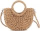 Mini Semi-circle Rattan Straw Bag
