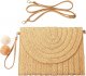 Straw Shoulder Bag Clutch Straw Crossbody Bag Beach Straw Handmade Bag Woven Rattan Bag for Women Envelope Wallet